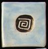 pale blue two inch tile