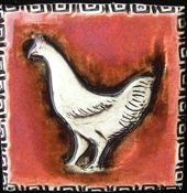 red chicken tile