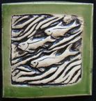 swimming salmon tile