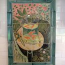 tile mural of monet's goldfish
