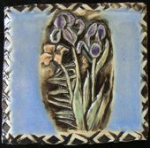 iris flower tile